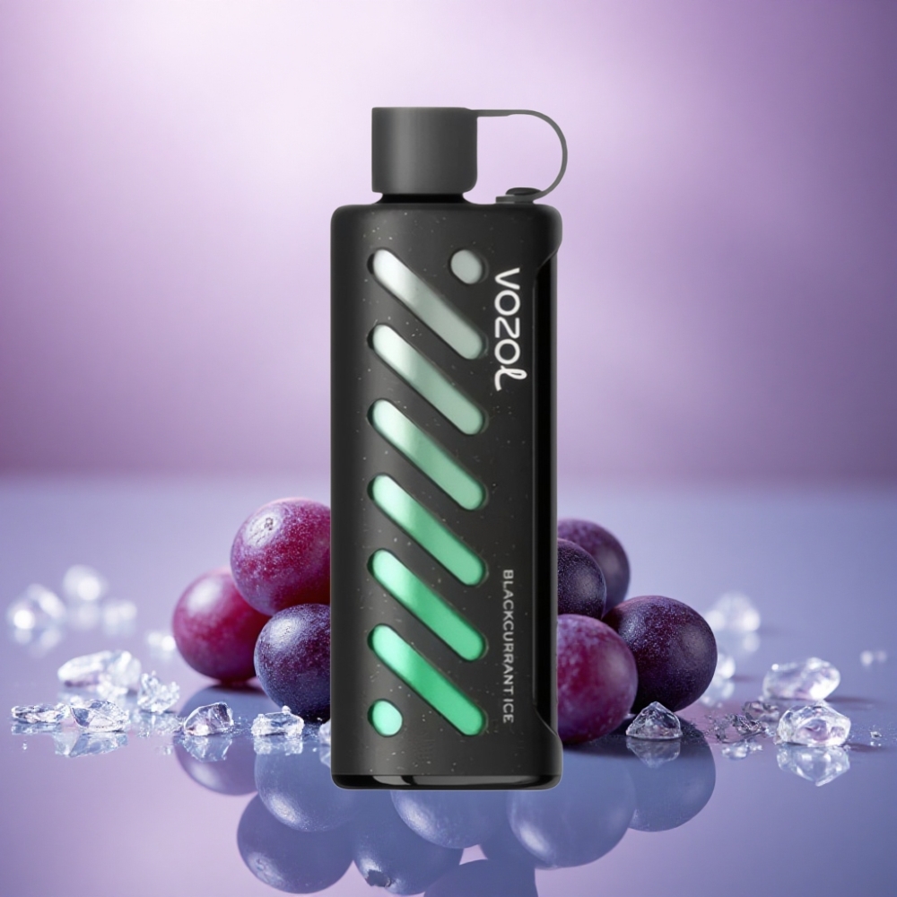 VOZOL Gear Shisha 25000 Puffs Gelado de Groselha Negra com 5mg/ml de Nicotina e 1000mAh