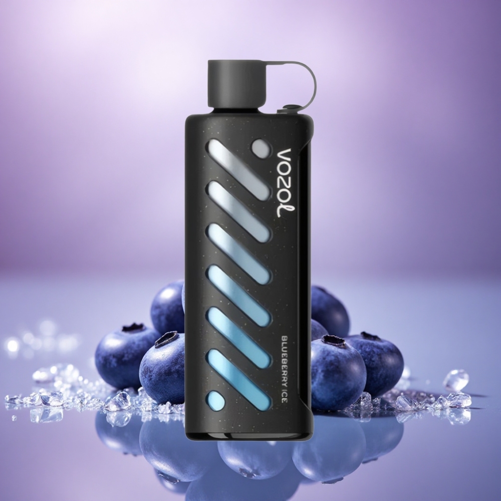 VOZOL Gear Shisha 25000 Puffs Gelado de Mirtilo com Dual Mesh e 5mg de Nicotina