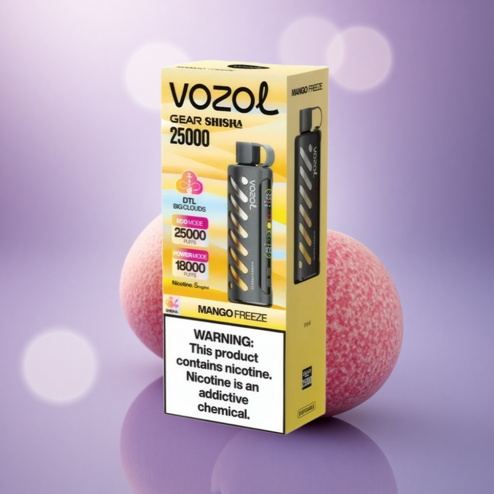 VOZOL Gear Shisha 25000 Puffs Manga Congelada com 5mg/ml de Nicotina e 1000mAh