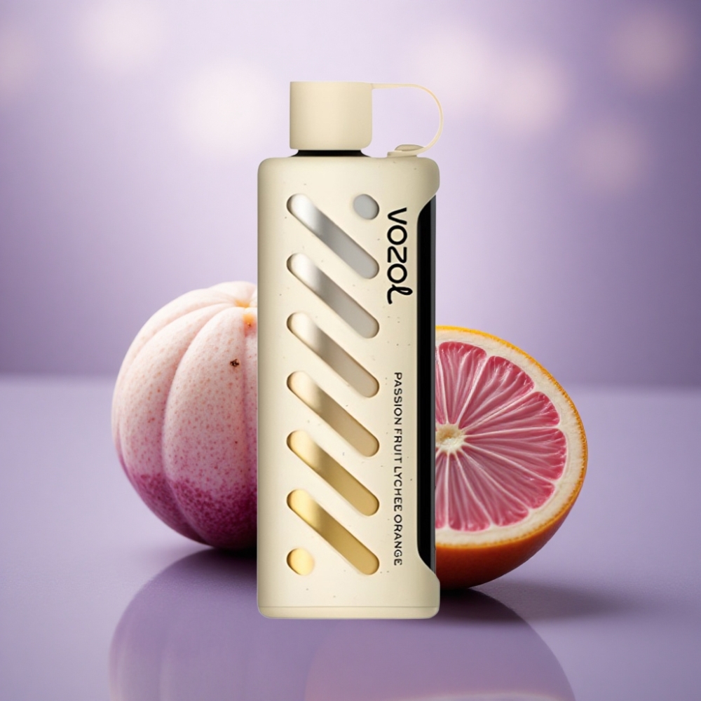 VOZOL Gear Shisha 25000 Puffs Maracujá Lichia Laranja com 1000mAh e Nicotina 5mg/ml