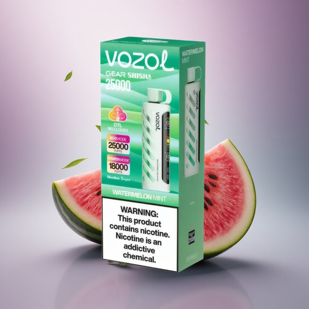 VOZOL Gear Shisha 25000 Puffs Melancia Hortelã com 5mg/ml de Nicotina e 1000mAh