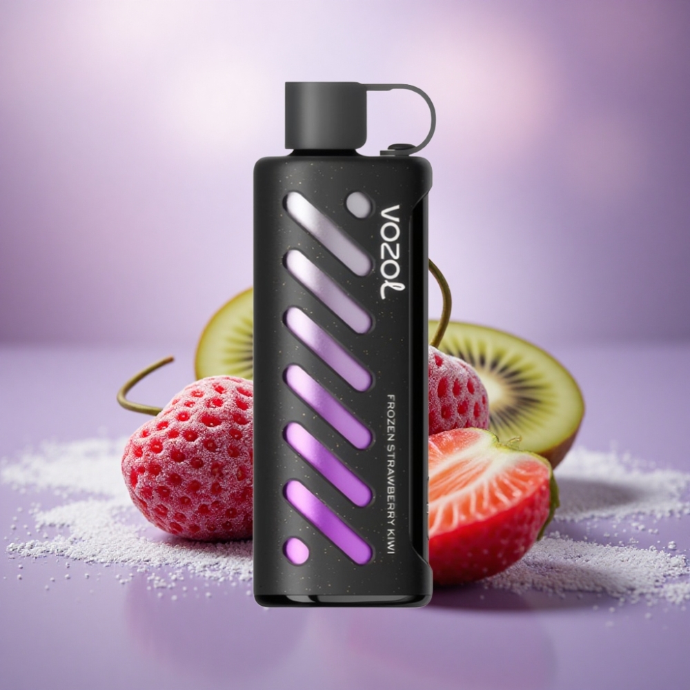 VOZOL Gear Shisha 25000 Puffs Morango Kiwi Congelado com Dual Mesh e 1000mAh
