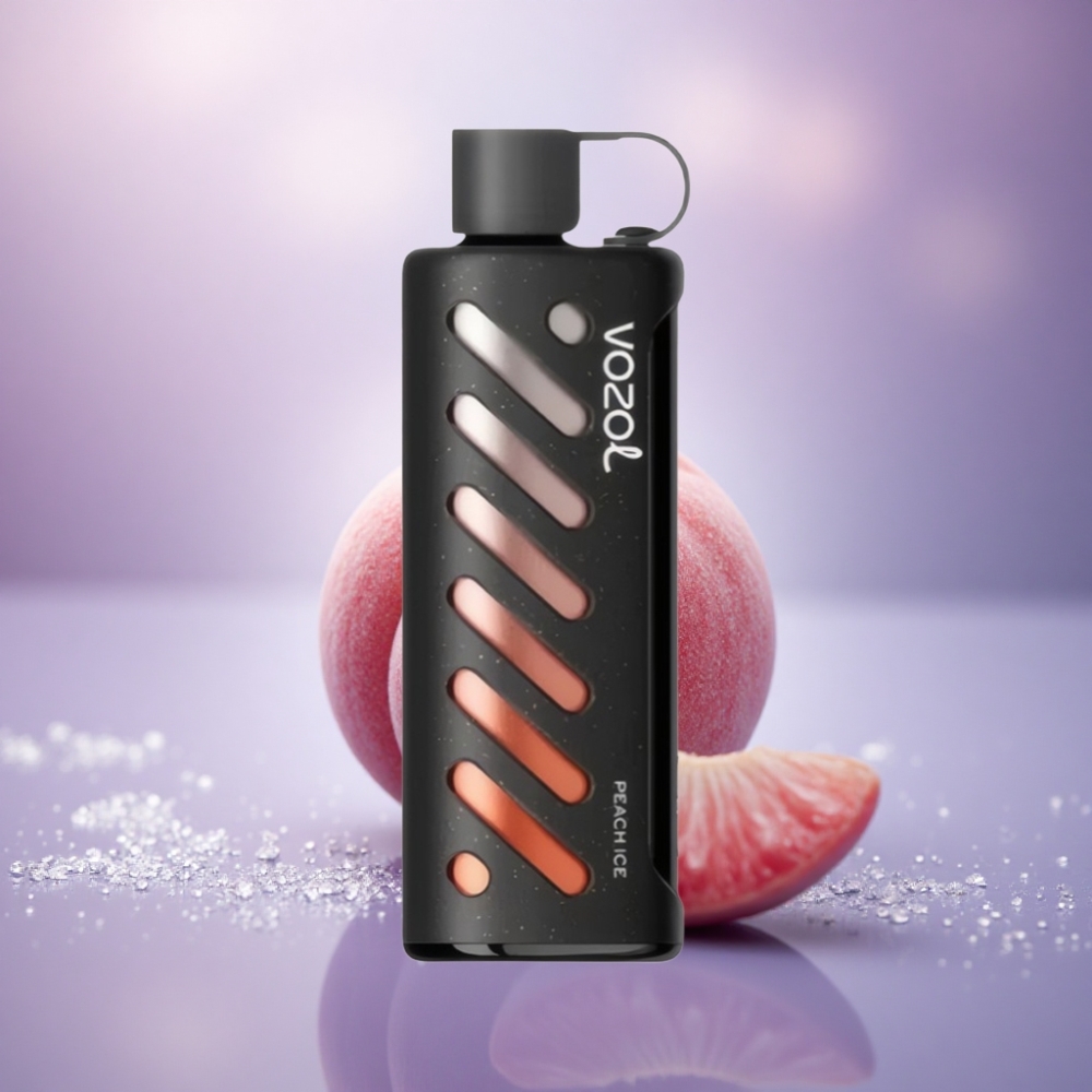 VOZOL Gear Shisha 25000 Puffs Pêssego Gelo com 5mg/ml de Nicotina e 1000mAh