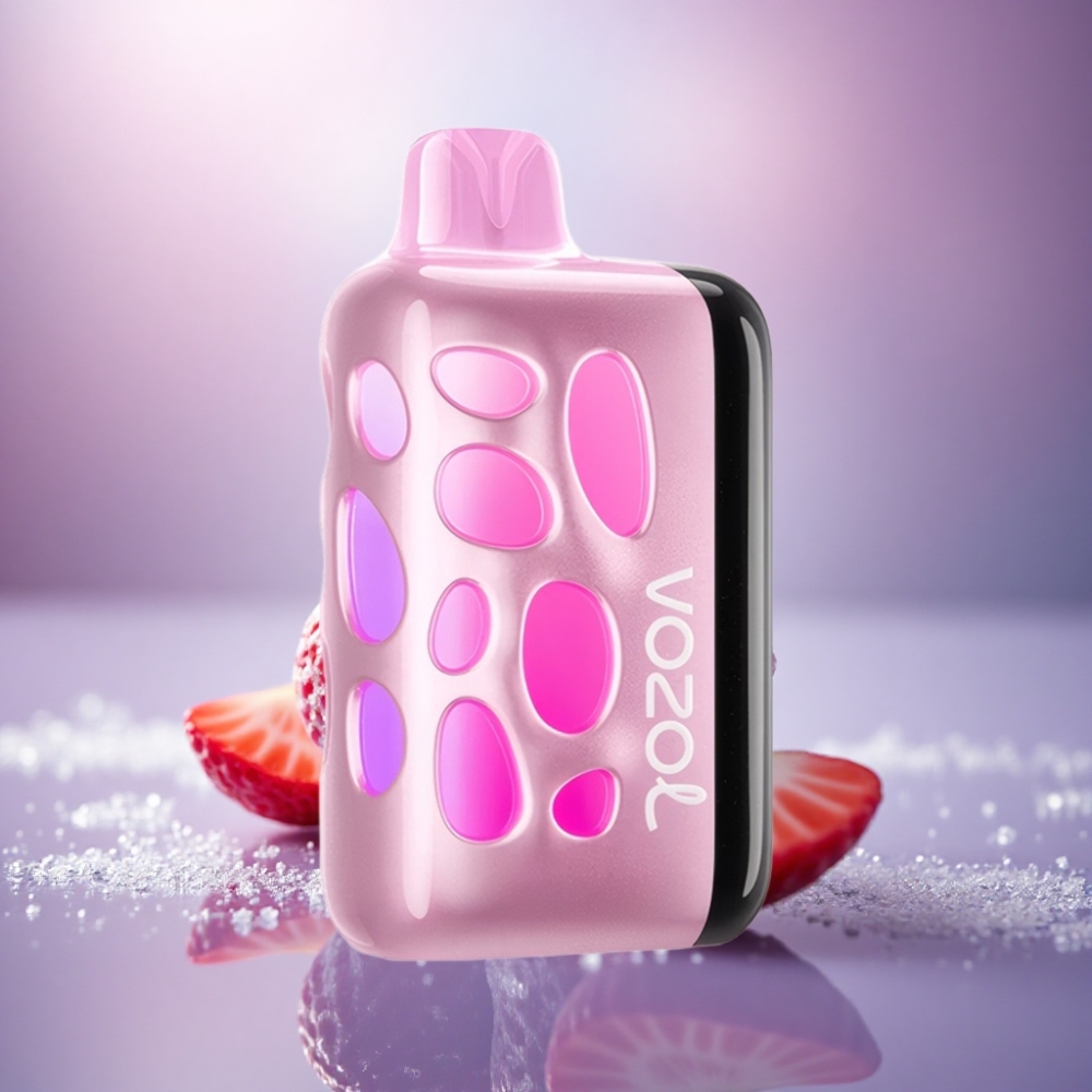 VOZOL RAVE 40000 Puffs Morango Gelo com Sincronização de Batida e 1000mAh