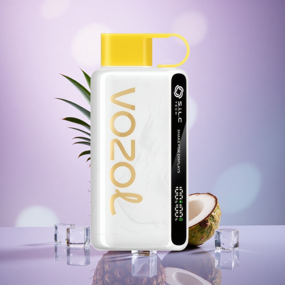 VOZOL STAR 9000/12000 Puffs Sorvete de Abacaxi e Coco com Recarga Rápida 30% e 650mAh