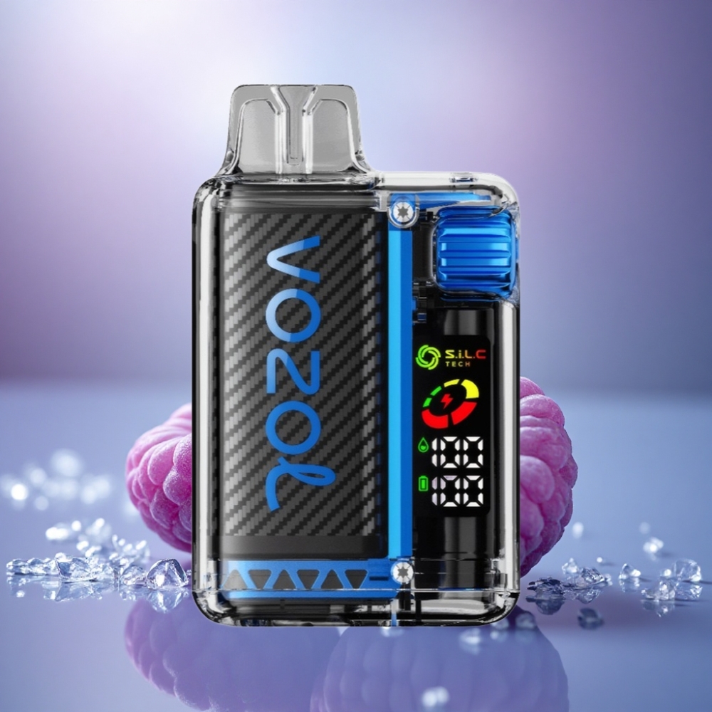VOZOL Vista 20000 Puffs Gelo de Framboesa Azul com Nicotina 2% e Bateria 650mAh