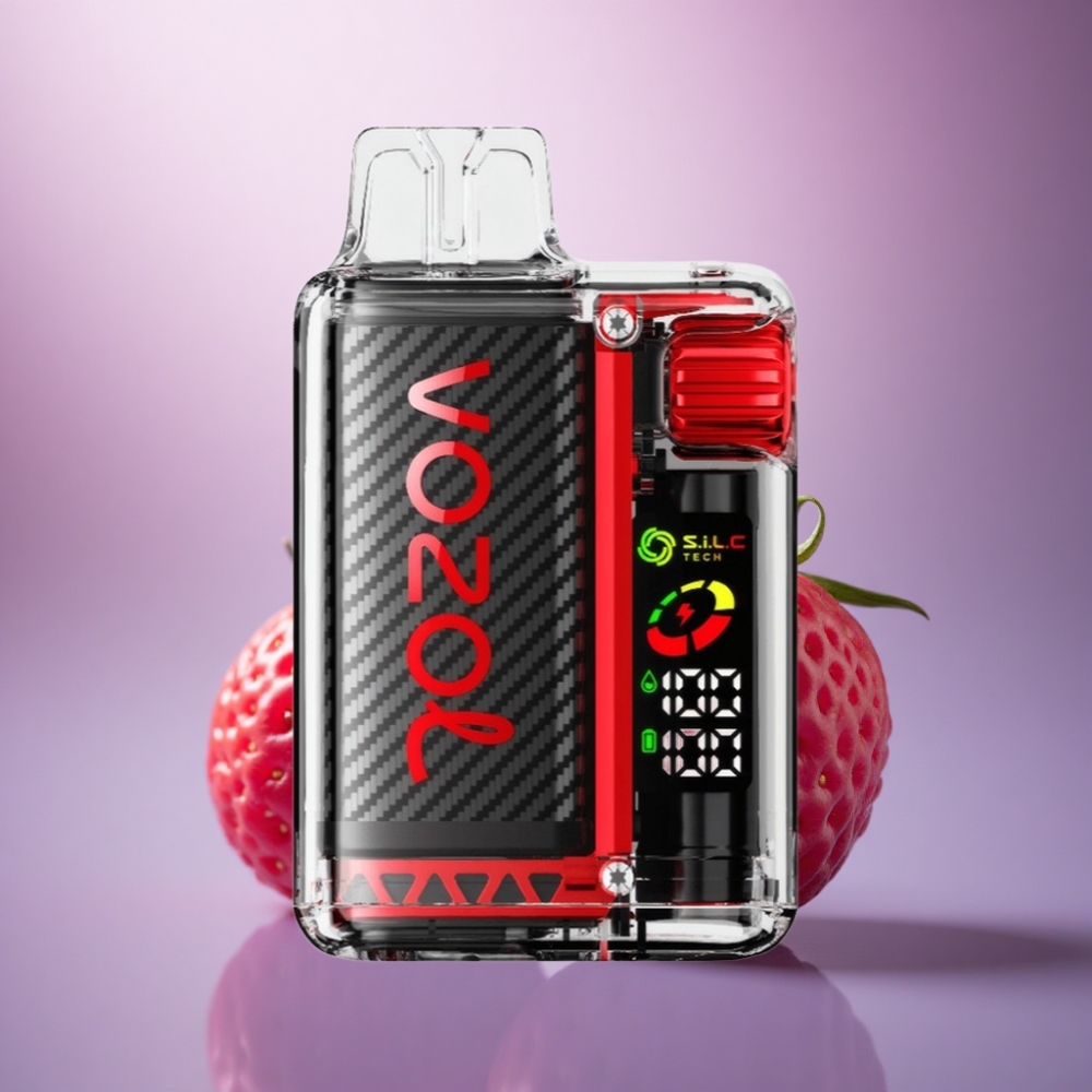VOZOL Vista 20000 Puffs Morango Framboesa Cereja com OLED e 650mAh