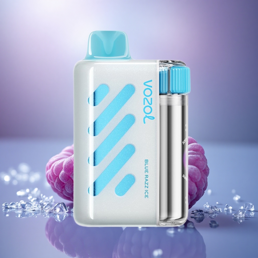 VOZOL VISTA 40000 Puffs Gelo de Framboesa Azul com 1000mAh e Tecnologia S.i.L.C